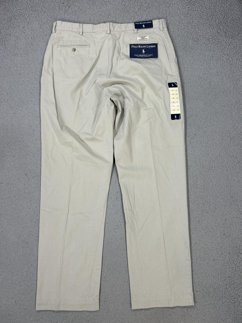 NWT Polo Ralph Lauren Prospect Pants Mens 38x32 Beige Chino Classic Straight Leg